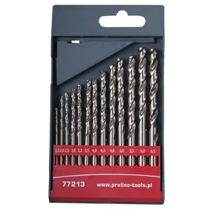 Proline Wiertła do metalu HSS fi 1,5-6,5mm 13szt 77213 - Wiertła - miniaturka - grafika 1
