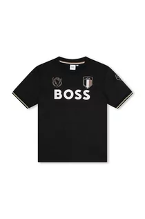 Koszulki dla chłopców - BOSS t-shirt dziecięcy kolor czarny z nadrukiem J50659 - Boss - grafika 1
