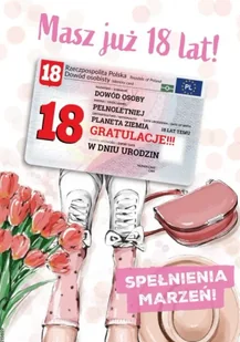 Karnet urodziny 18 - praca zbiorowa - Kartki okolicznościowe i zaproszenia - miniaturka - grafika 1