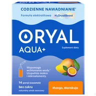 Układ pokarmowy - Oryal Aqua+ Mango, Marakuja, bez cukru, 14 saszetek - miniaturka - grafika 1