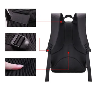 Plecak fotograficzny wodoodporny pokrowiec na aparat, sprzęt fotograficzny, laptop 15.6 duży 44x30x19 Czarno-czerwony - Plecaki - miniaturka - grafika 3