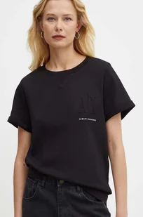 Armani Exchange bluza bawełniana damska kolor czarny z aplikacją 8NYM03 YJ68Z - Bluzy damskie - miniaturka - grafika 1