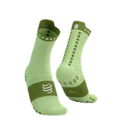 Skarpetki sportowe męskie - COMPRESSPORT Skarpetki do biegania trailowe PRORACING SOCKS V4 TRAIL shadow lime/woodbine - miniaturka - grafika 1