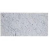Płytki ceramiczne - Płyta marmurowa Lotus Biały 30.5x61x1 Marmara - miniaturka - grafika 1