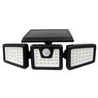 Lampy ogrodowe - Naświetlacz z czujnikiem ruchu - halogen LED Solarny 15W - Czarny - Biały zimny 6000K) - miniaturka - grafika 1