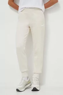 Puma spodnie dresowe kolor biały gładkie - Spodnie damskie - miniaturka - grafika 1