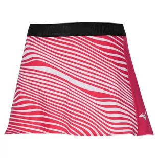 Mizuno Damska spódnica latająca tenis, czarny/czerwony opera, S - Spódnice - miniaturka - grafika 1