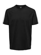 Koszulki męskie - ONLY & SONS Onsfreddy Reg Sport SS Tee T-shirt męski, czarny, S - miniaturka - grafika 1