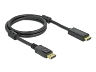 Adaptery i przejściówki - DeLOCK 85955 adapter kablowy 1 m HDMI Typu A (Standard) DisplayPort Czarny - miniaturka - grafika 1