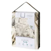 Pościel - Komplet pościeli bawełnianej Nina 160 x 200 cm + 70 x 80 cm duże liście wielokolorowy - miniaturka - grafika 1