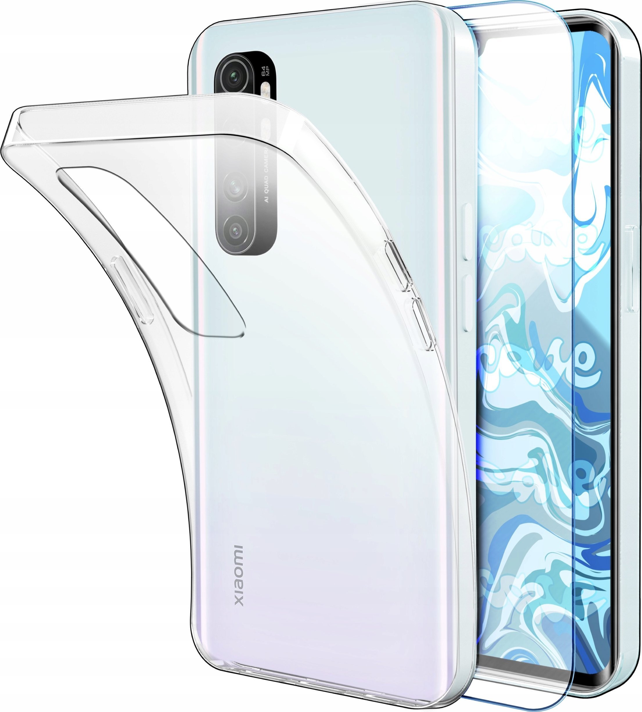 Hello Case Etui Do Xiaomi Mi Note 10 Lite Przezroczyste, Silikonowe, Ochronne Szkło