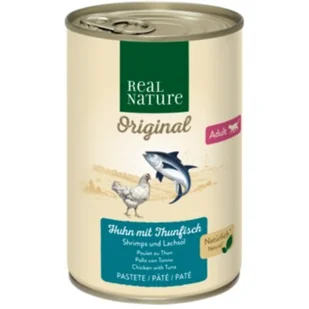 REAL NATURE Adult Kurczak z tuńczykiem, krewetkami i olejem z łososia 6x400 g - Mokra karma dla kotów - miniaturka - grafika 1