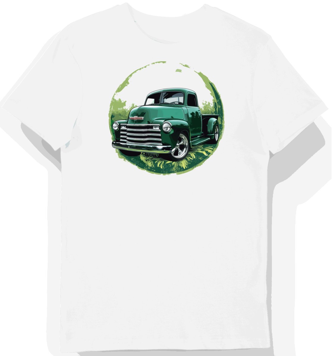 Koszulka męska biała z Motywem Klasycznej Ciężarówki 3100 3XL
