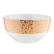 Miski i półmiski - Salaterka porcelanowa pozłacana Florina Spots Orange 13 cm pomarańczowa - miniaturka - grafika 1