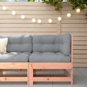 Komplety wypoczynkowe - vidaXL Siedzisko narożne z poduszkami, lite drewno daglezjowe - miniaturka - grafika 1