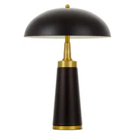 Lampy stojące - Lumina Deco FULTON lampa nocna gabinetowa podstawa czarny/mosiądz abażur czarny 2xE14 - miniaturka - grafika 1