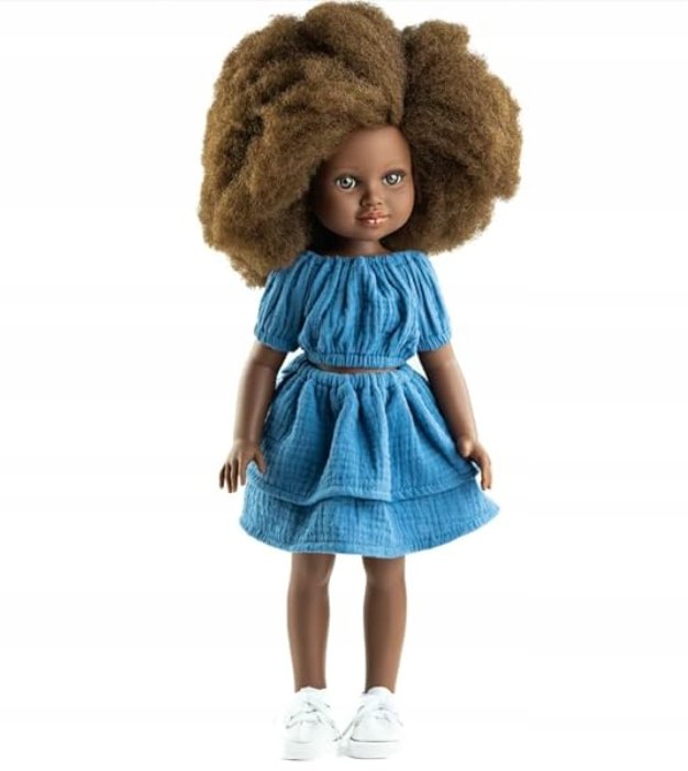 Duża lalka pachnąca wanilią ciemnoskóra wysoka 45cm Premium Hiszpańska