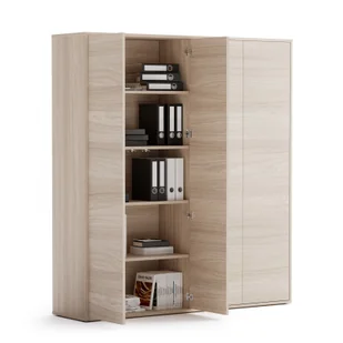 PLAN Szafa biurowa wysoka BLOCK Wood 611227 - Szafy biurowe - miniaturka - grafika 1