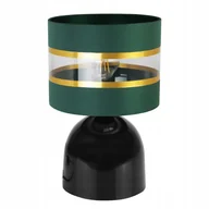 Lampy stojące - Lampa nocna stołowa Elegance Gold Neli 1xE27 klosz walec czarno/zielony 20cm Light Home LH - miniaturka - grafika 1