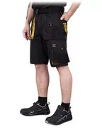 Spodenki damskie - REIS FORECO-TS BJS męskie szorty robocze, spodenki cargo, szorty robocze, szorty ogrodowe, czarno-żółte, rozmiar: 3XL - miniaturka - grafika 1