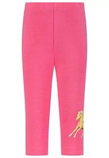 Legginsy - SALT AND PEPPER Dziewczęce legginsy Capri Horse z nadrukiem, różowe, normalne, Paradise Pink, 98 cm - grafika 1