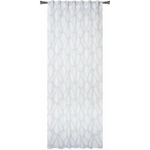 Firana z ukrytymi patkami MALLA 140 x 245 niebieska - Firany - miniaturka - grafika 1