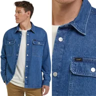 Koszule męskie - Lee WORKWEAR OVERSHIRT Deep Waters KOSZULA KURTKA KATANA DżINS REGULAR M - miniaturka - grafika 1