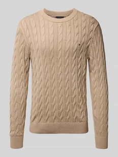 Sweter z dzianiny o kroju regular fit z czystej bawełny - Swetry męskie - miniaturka - grafika 1