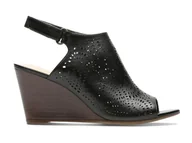 Sandały damskie - Clarks, Sandały damskie, Clarks Raven Dawn, czarny, rozmiar 41 - miniaturka - grafika 1