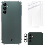 Etui i futerały do telefonów - Bizon Etui + 2x szkło + obiektyw Case Clear Pack do Samsung Galaxy A14 5G, przezroczyste - miniaturka - grafika 1