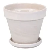 Donice - Donica prosta granit lazur 12 cm + podstawka beżowy - miniaturka - grafika 1