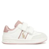 Buty dla dziewczynek - Sneakersy Polo Ralph Lauren Heritage Court III T-Toe Ez RL03360101 Biały - miniaturka - grafika 1