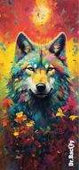 Ręczniki - Ręcznik szybkoschnący dwustronny Dr.Bacty 60x130 – Wolf - miniaturka - grafika 1