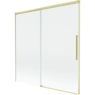 Parawany nawannowe - Mexen Rox parawan nawannowy 2-skrzydłowy rozsuwany 160 x 150 cm, transparent, złoty szczotkowany - 8C9-160-001-55-00 - miniaturka - grafika 1