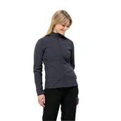 Bluzy damskie - Damska bluza polarowa Jack Wolfskin TAUNUS FZ W graphite - XS - miniaturka - grafika 1