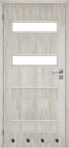 vidaXL Drzwi wewnętrzne lewe dąb srebrny Milano 70 cm