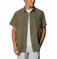 Koszulki męskie - Columbia Columbia Utilizer II Solid Short Sleeve Shirt 1577762397 Zielone S - miniaturka - grafika 1