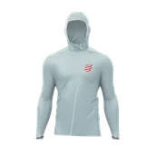 Kurtki męskie - COMPRESSPORT Kurtka biegowa HURRICANE WATERPOOF 10/10 JACKET grey dawn - miniaturka - grafika 1