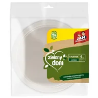 Akcesoria do grilla - Jan Niezbędny Talerz trzcinowy Zielony dom 6 sztuk - miniaturka - grafika 1