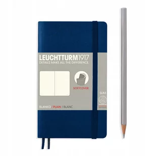 Leuchtturm 1917 349302 Notitieboek, pocket (A6), softcover, blanco, 121 paginas, marine 349302 - Pozostałe akcesoria dla plastyków - miniaturka - grafika 1