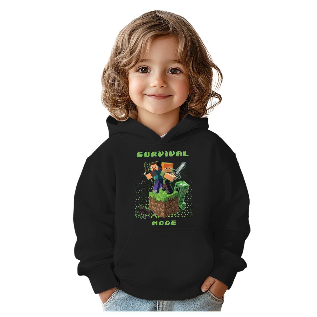 BLUZA DZIECIĘCA MINECRAFT 110-122 CHŁOPIĘCA DZIEWCZĘCA PREZENT