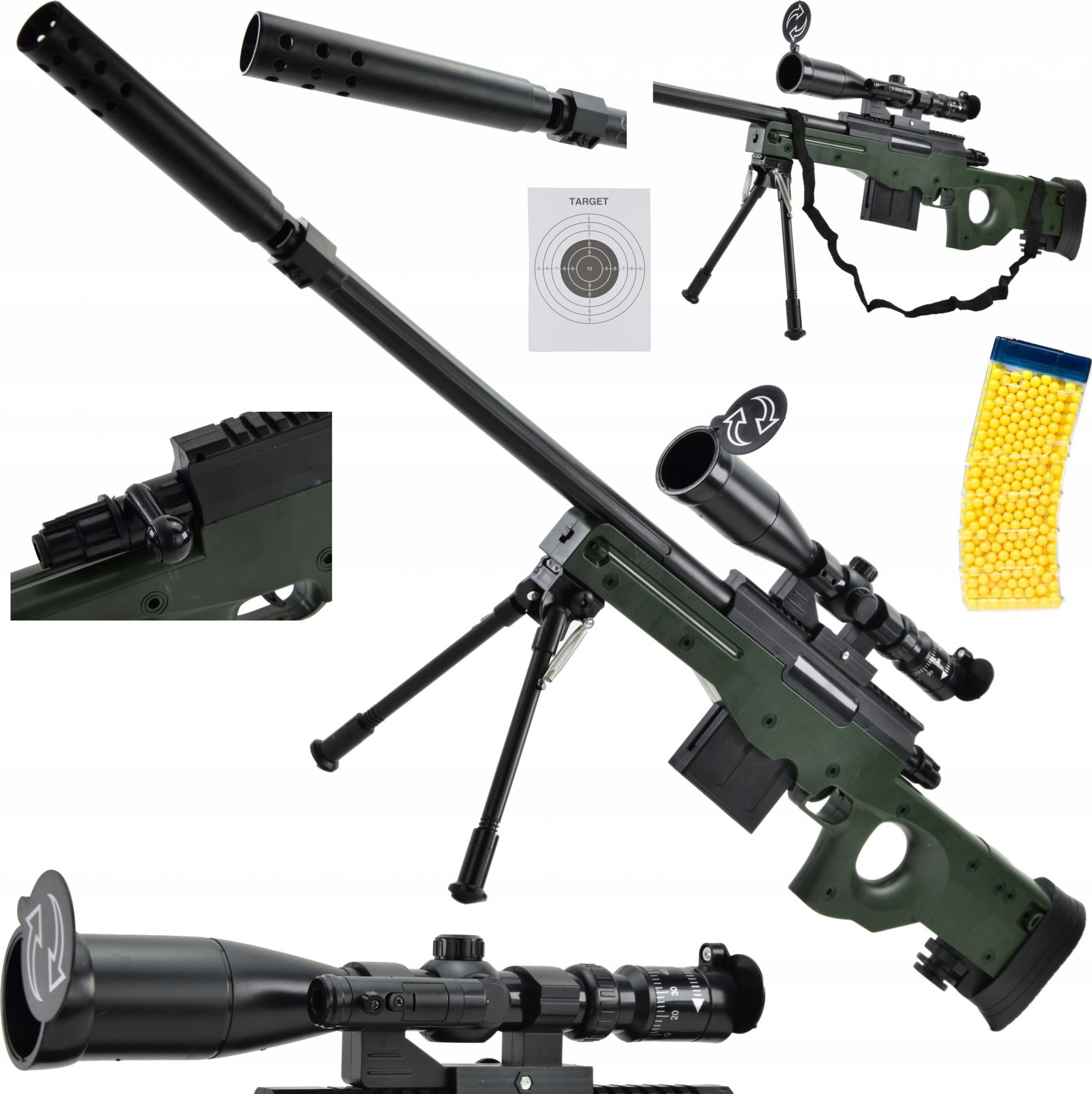 Galaxy WIELKI KARABIN PISTOLET NA KULKI SNAJPERKA GRATIS