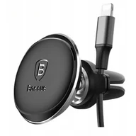 Uchwyty samochodowe do telefonów - Baseus Uchwyt magnetyczny z klipsem SUGX-A01 Czarny - miniaturka - grafika 1