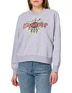 Bluzy damskie - Lee Bluza damska Cut & Sew Raglan, Grey Mele, S - miniaturka - grafika 1