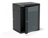 Szafy rack - Szafa wisząca 19" 15U 600x450, drzwi szklane jednoskrzydłowe, tył osłona pełna demontowalna, osłony boczne pełne demontowalne zamykane na klucz, 4 belki, kolor czarny, do samodzielnego montażu - Flat Pack, ALANTEC - miniaturka - grafika 1