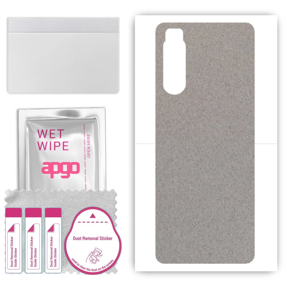 Folia naklejka skórka strukturalna na TYŁ Zamsz do Sony Xperia 5 II - Zamsz Szary - apgo SKINS