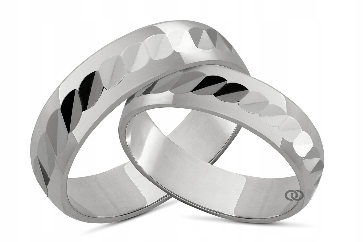 Obrączka srebrna próba 925+GRAWER 5 mm OB14 ŚLUB