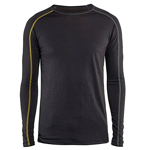 Blakläder 479917349835XS bielizna górna rozmiar XL wełna merynosowa w kolorze ciemnoszarym/żółtym