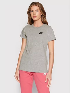 Koszulki i topy damskie - Nike T-Shirt Sportswear Club DN2393 Szary Relaxed Fit - grafika 1