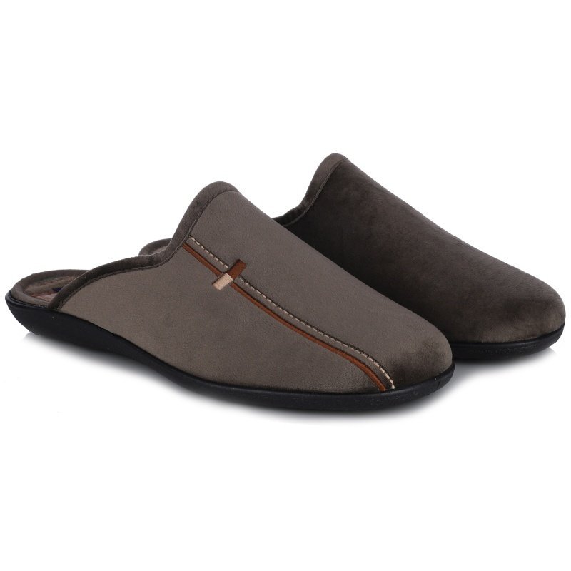 Pantofle męskie hiszpańskie Neles S47-4724A KAKI R.42